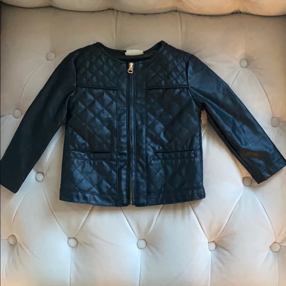 Faux leather quilted jacket 2T